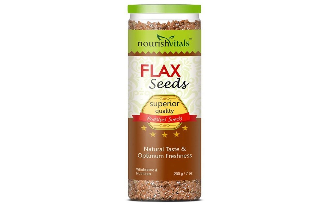 NourishVitals Roasted Flax Seeds    Jar  200 grams